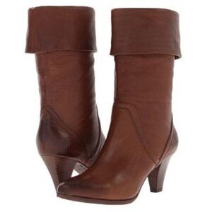 Vintage Frye Romy Slouch Campus Leather Heeled Boots